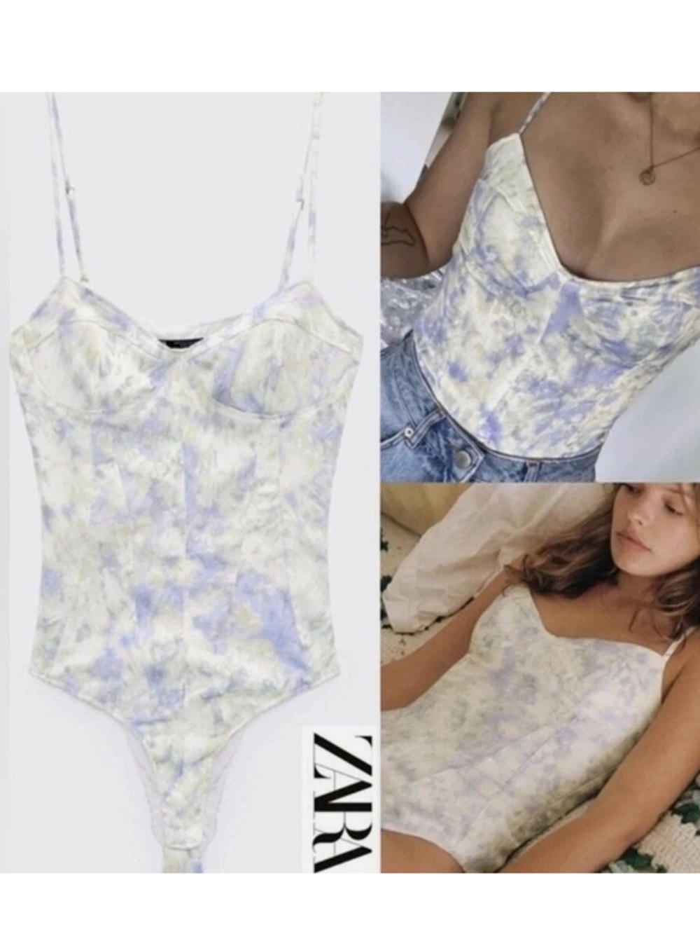 Satin Corset Floral One Piece
